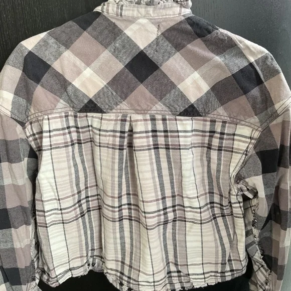 Free People Emily Plaid Cropped Shirt - Picture 3 of 4